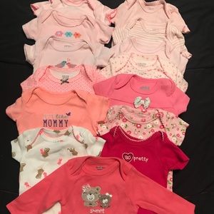 Pink Newborn bodysuits